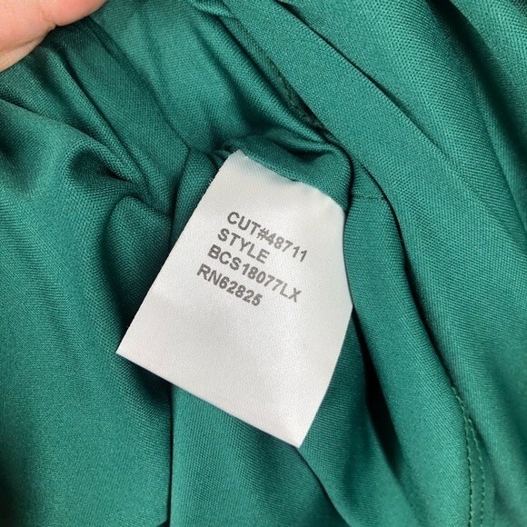 Tadashi Shoji Emerald Green Tometi Embroidered Lace Gown Maxi Dress 2 - Picture 16 of 16